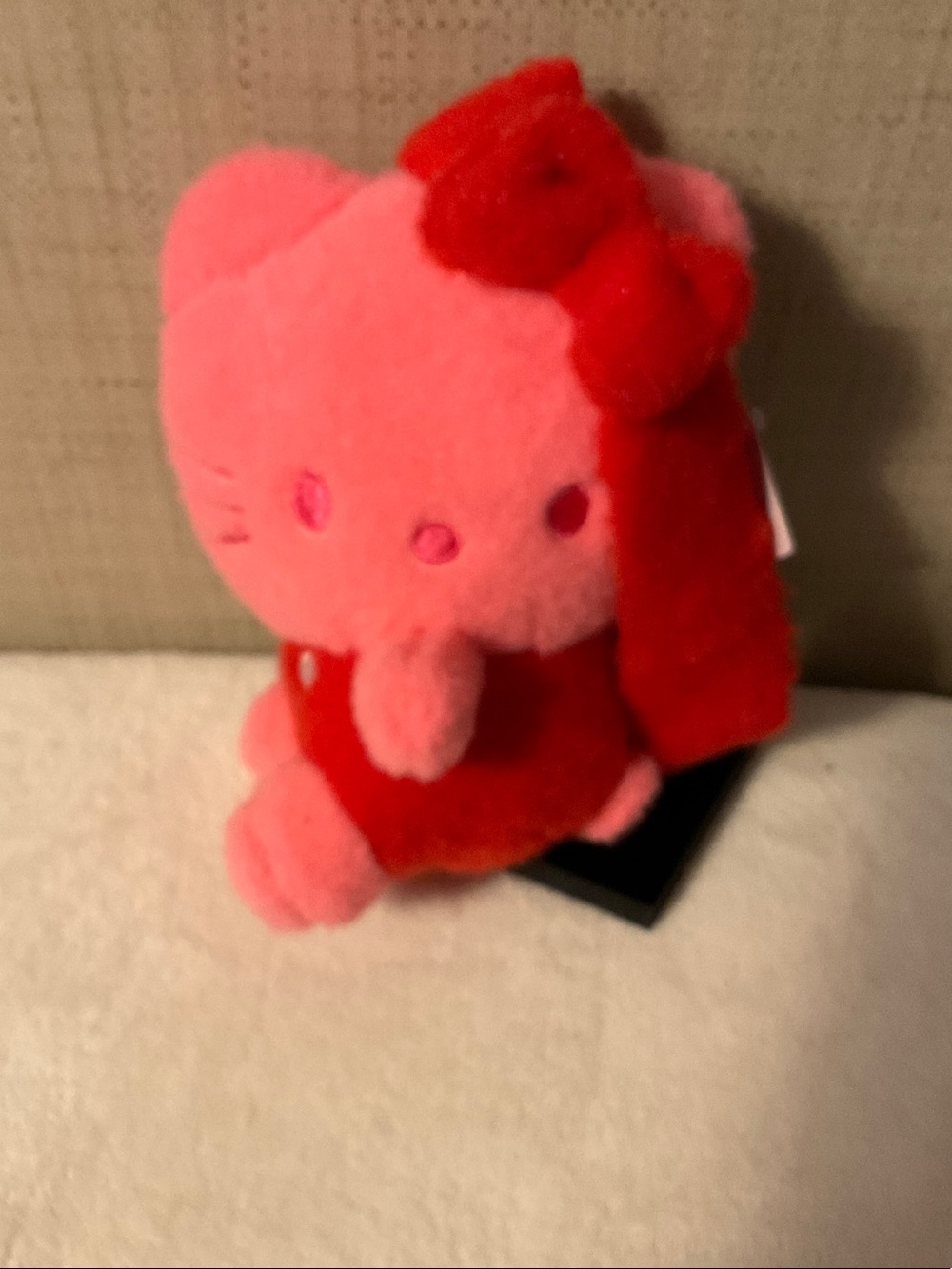 Hello Kitty Pink Plush with Red Bow